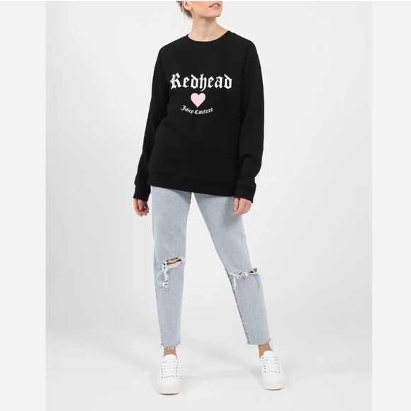 BRUNETTE THE LABEL X JUICY COUTURE the REDHEAD classic sweatshirt small/medium - Picture 4 of 12